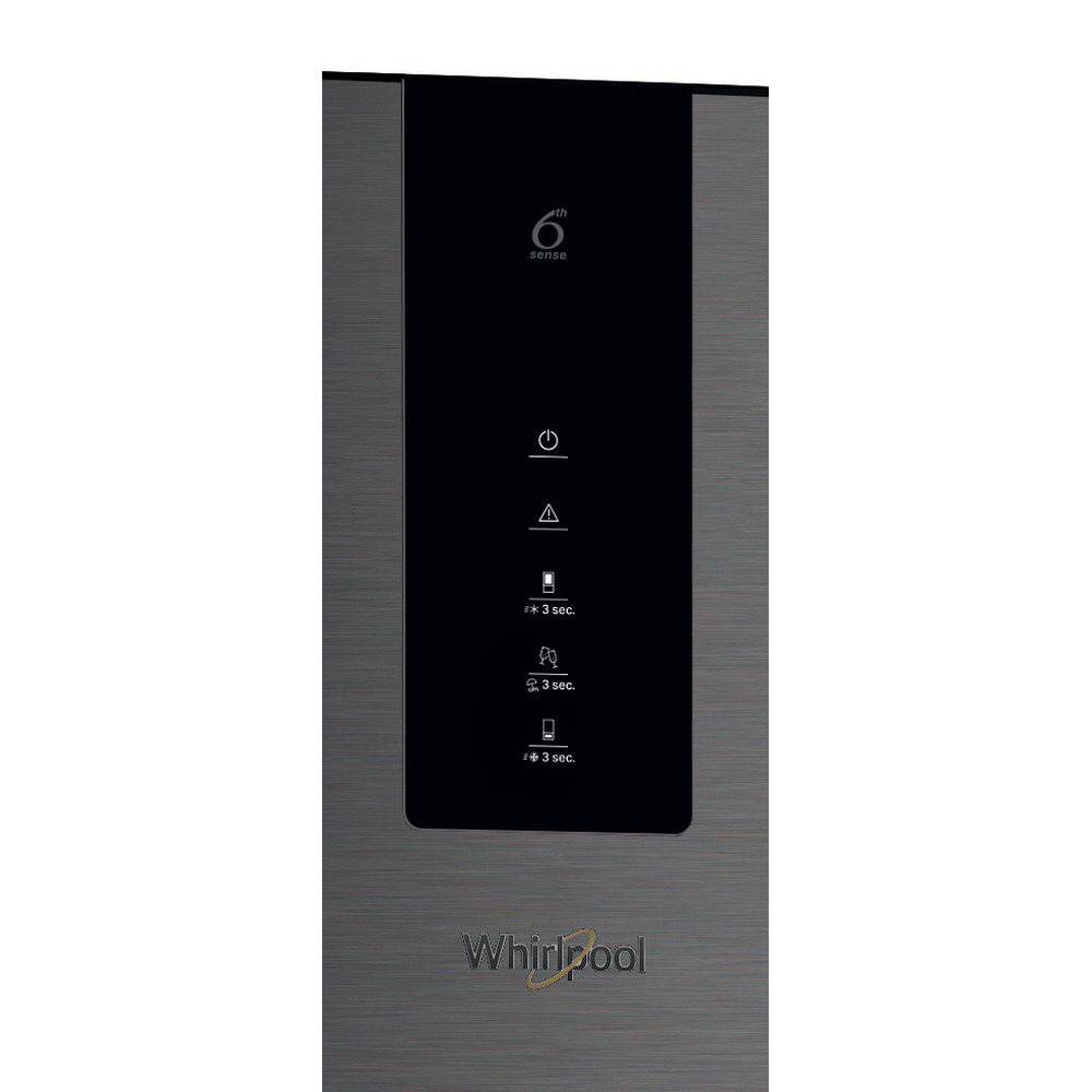 Whirlpool Kombinirani hladnjak Samostojeći W9 931A KS H Crna/Inox 2 doors Control panel