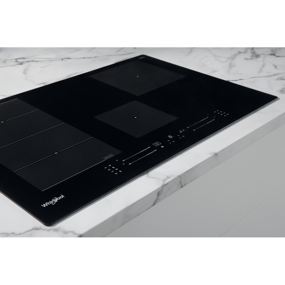 Whirlpool Hob WF S3977 NE Black Induction vitroceramic Lifestyle perspective