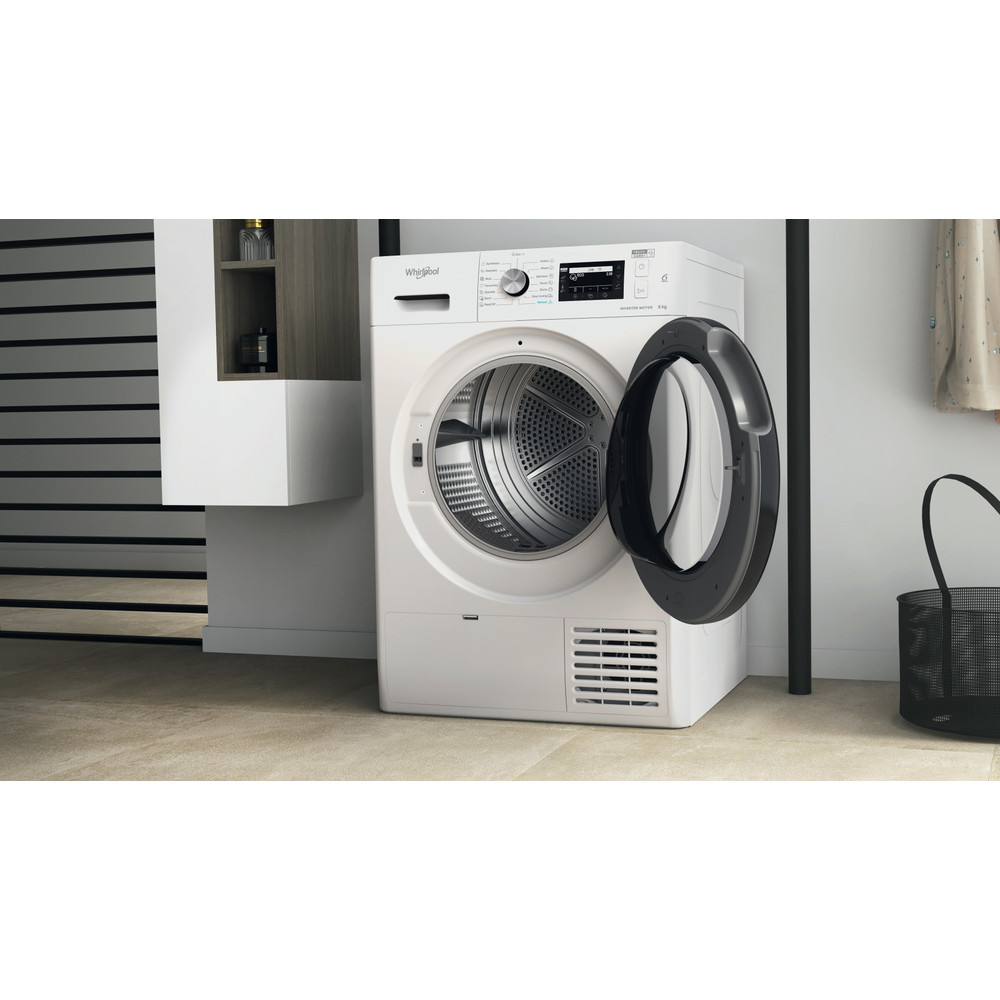 Whirlpool Szárító FFT D 8X3B EE Fehér Lifestyle perspective open