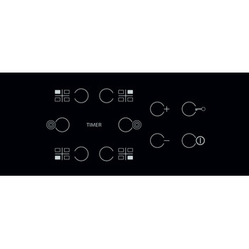 Whirlpool Főzőlap AKT 8190/BA Fekete Radiant vitroceramic Control panel