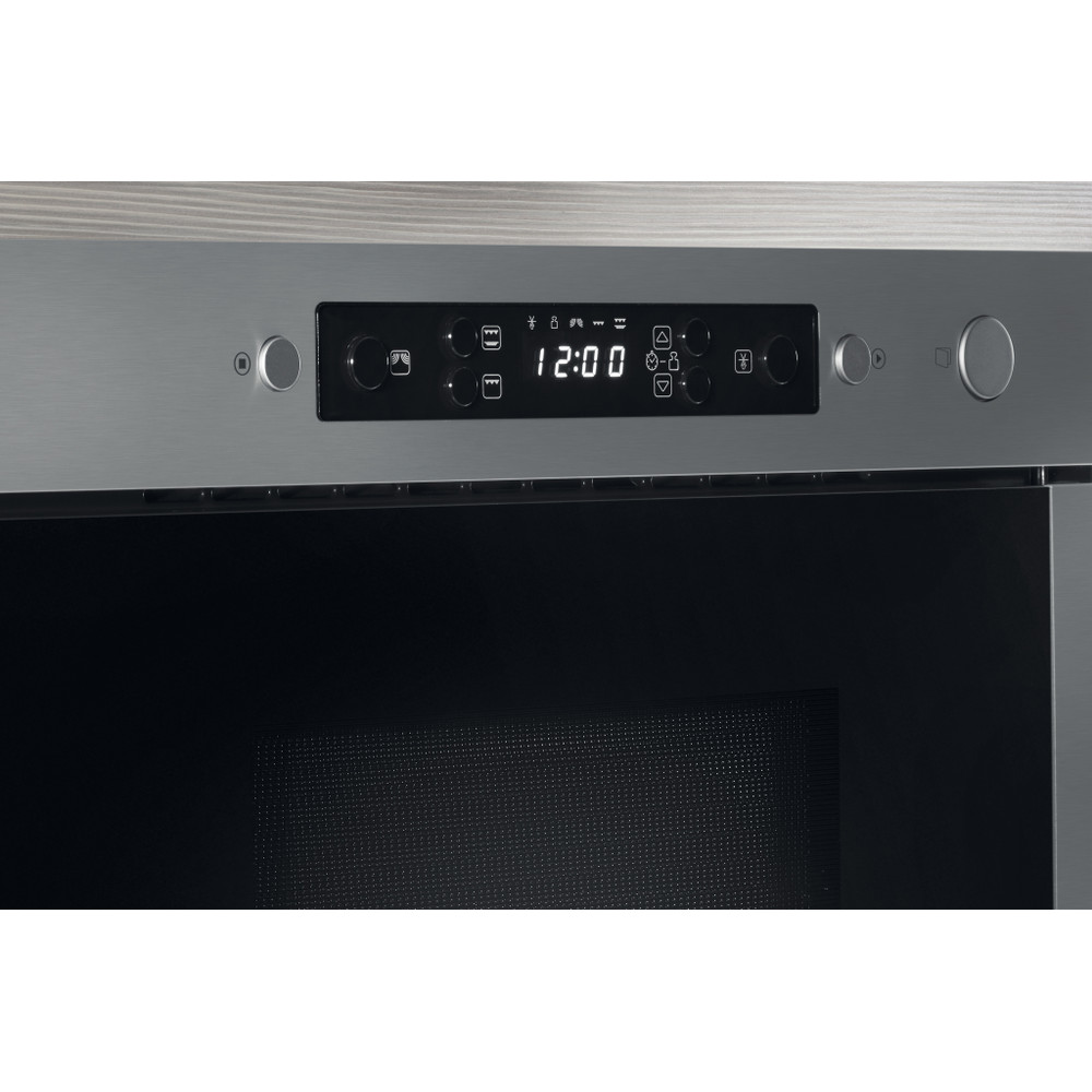 Whirlpool Mikrohullámú sütő Beépíthető AMW 439/IX Rozsdamentes acél Elektromos 22 Mikrohullám+Grill funkció 750 Control panel