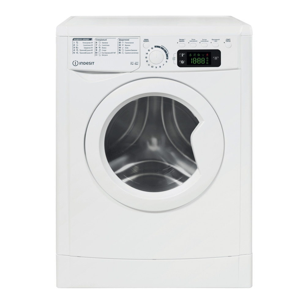 Indesit Стиральная машина с сушкой Отдельно стоящий EWDE 7528 W EU Белый Front loader Frontal