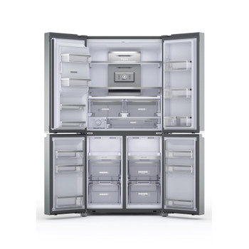 Whirlpool Side-by-Side Libre instalación WQ9I MO1L Inox Look Frontal open