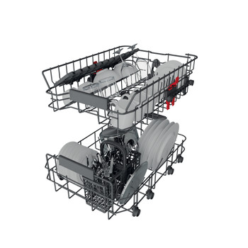 Whirlpool Myčka nádobí Vestavné WSIC 3M27 Full-integrated E Technical Translucent