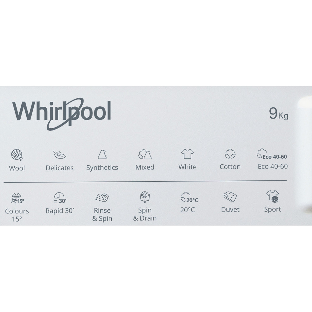 Whirlpool Washing machine Built-in BI WMWG 91485 UK White Front loader B Program