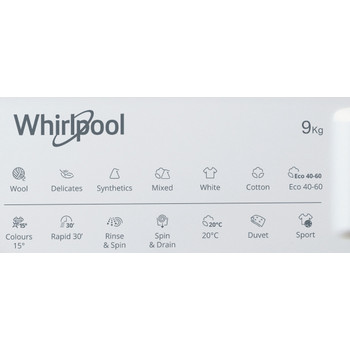 Whirlpool Washing machine Built-in BI WMWG 91485 UK White Front loader B Program