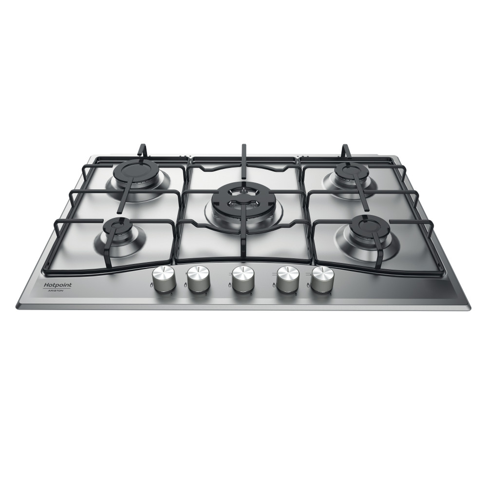 Hotpoint_Ariston Placa PCN 752 T/IX/HA Inox Gás Frontal top down
