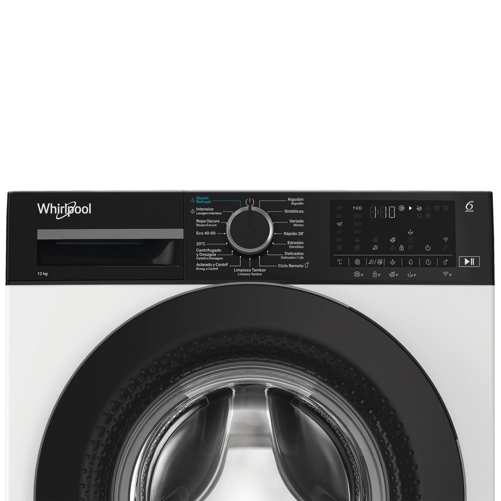 Whirlpool Lavadora Libre instalación WAM 27WB SPT Blanco Cargador frontal A Control panel