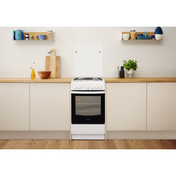 Indesit Fogão IS5G1PMW/E Branco Gás Lifestyle frontal
