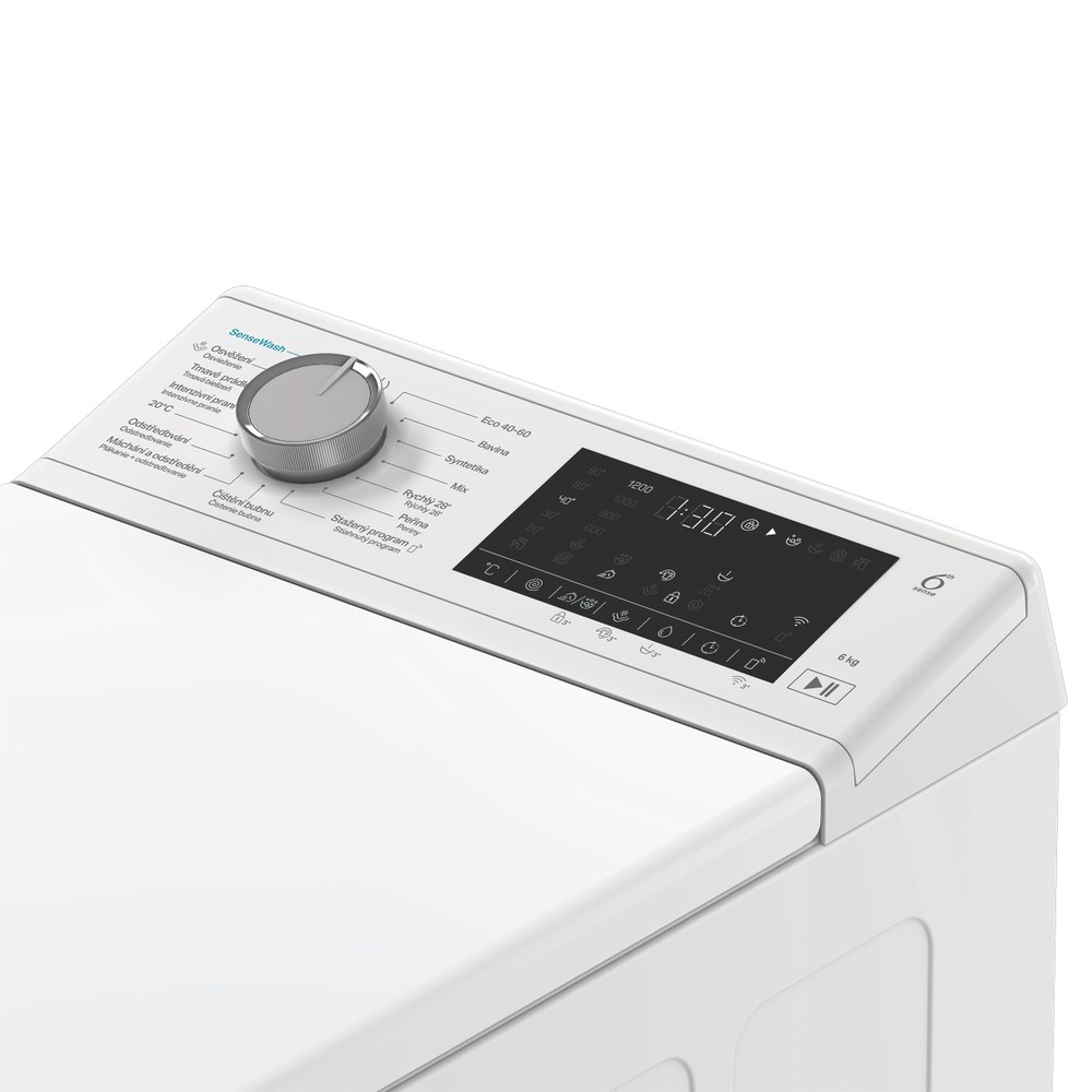 Whirlpool Pračka Volně stojící TW621WWCVSWCS Bílá Vrchem plněná A Lifestyle control panel