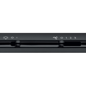 Whirlpool Odsávač pár/Digestor Vstavané WCN 65 FLK Čierna Wall-mounted Mechanické Control panel