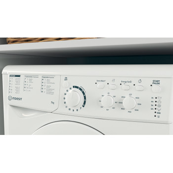 Indesit Lavadora Libre instalación EWC 71252 W SPT N Blanco Cargador frontal E Lifestyle control panel