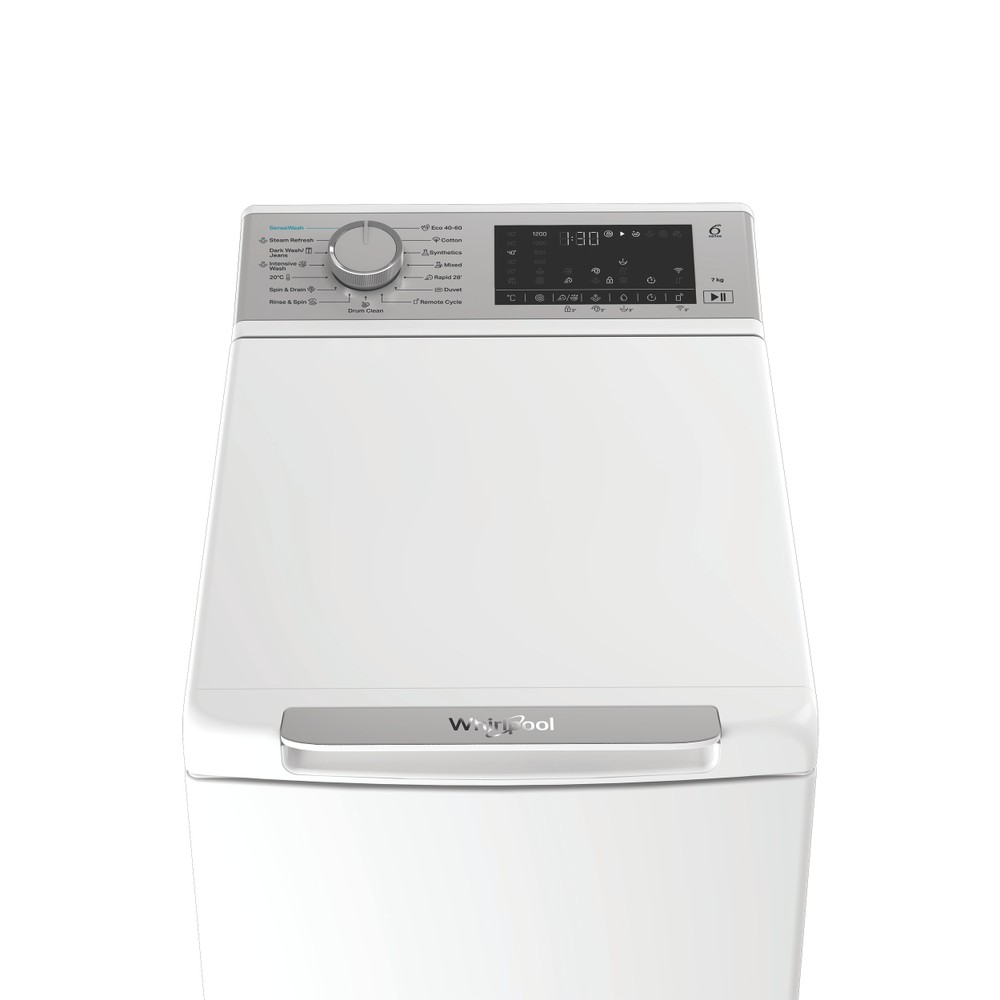Whirlpool Pračka Volně stojící TW721WSCVSWEE Bílá Vrchem plněná A Control panel