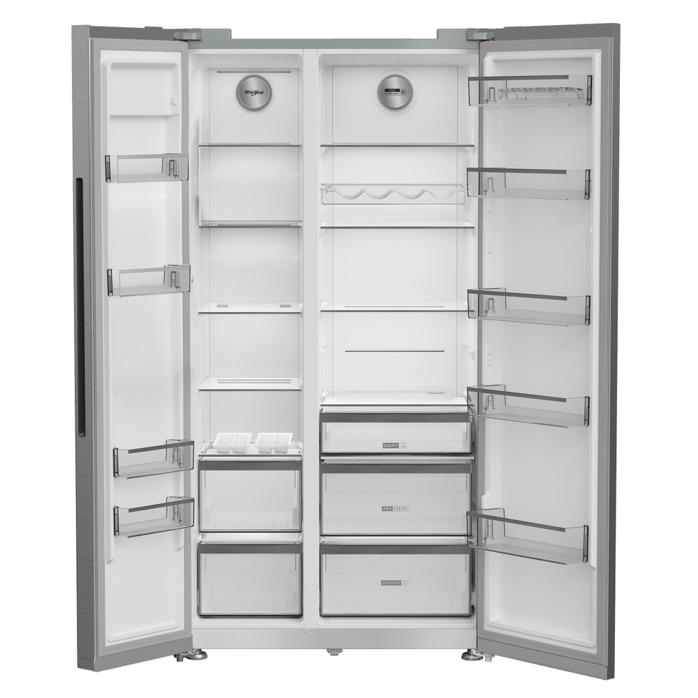 Whirlpool Side-by-Side Samostojeći WHG2 6592 X4E Pearl Inox Frontal open
