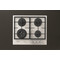 Whirlpool Pliidiplaat AKTL 629/WH Valge Gaas Frontal