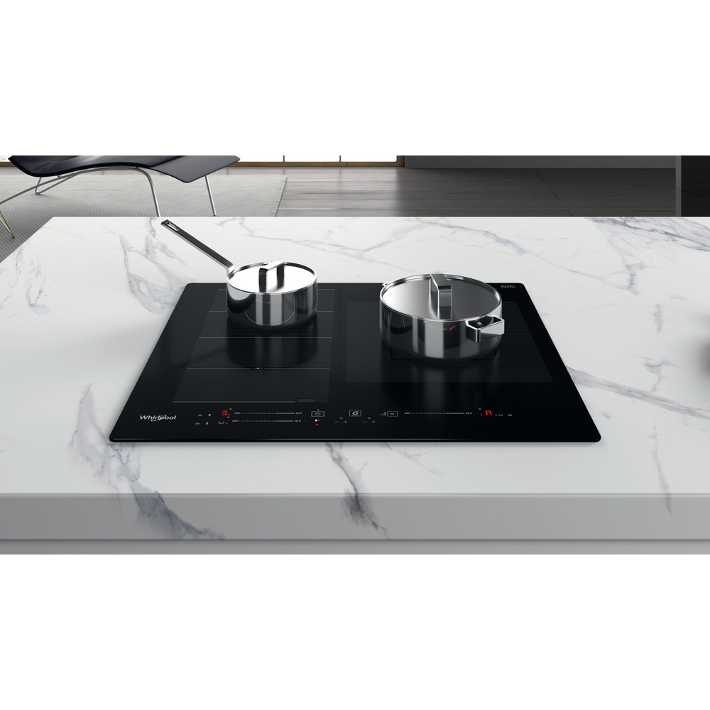 Whirlpool Encimera WF S9560 NE Negro Induction vitroceramic Lifestyle frontal top down