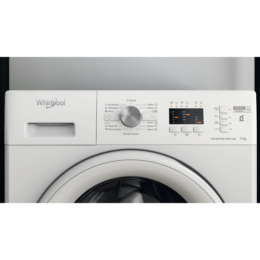 Whirlpool Práčka Voľne stojace FFL 7259 W EE Biela Spredu plnená B Lifestyle control panel