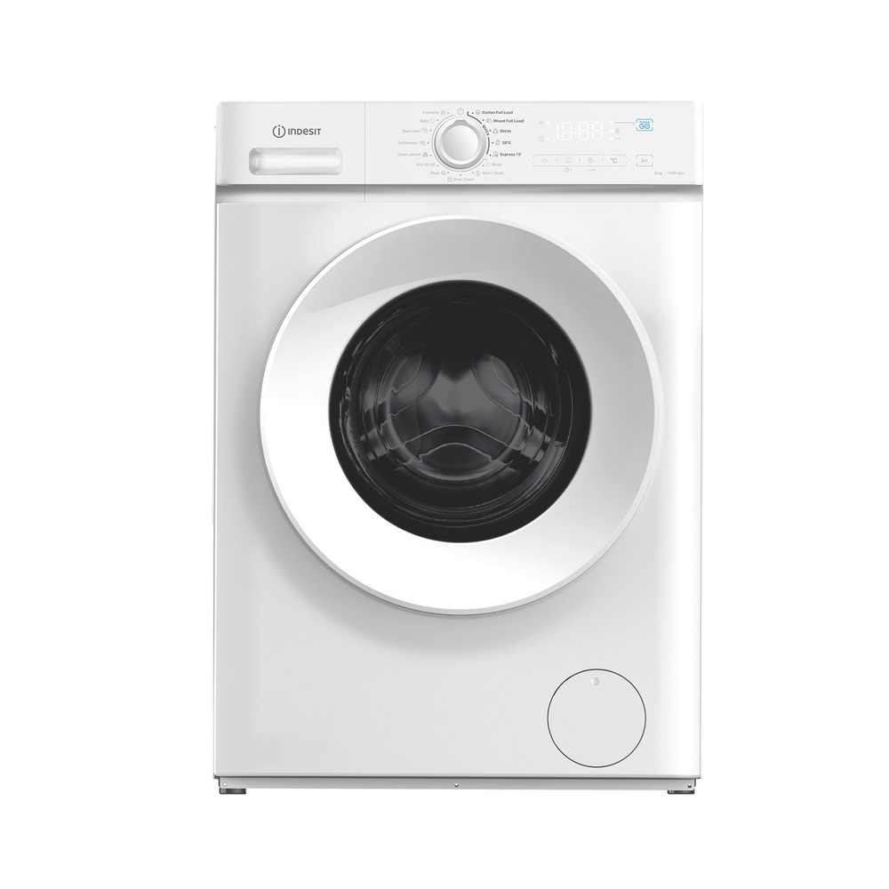 „Indesit“ Skalbimo mašina Laisvai pastatoma IMA 864 MY TIME EE Balta Pakraunama iš priekio A Frontal