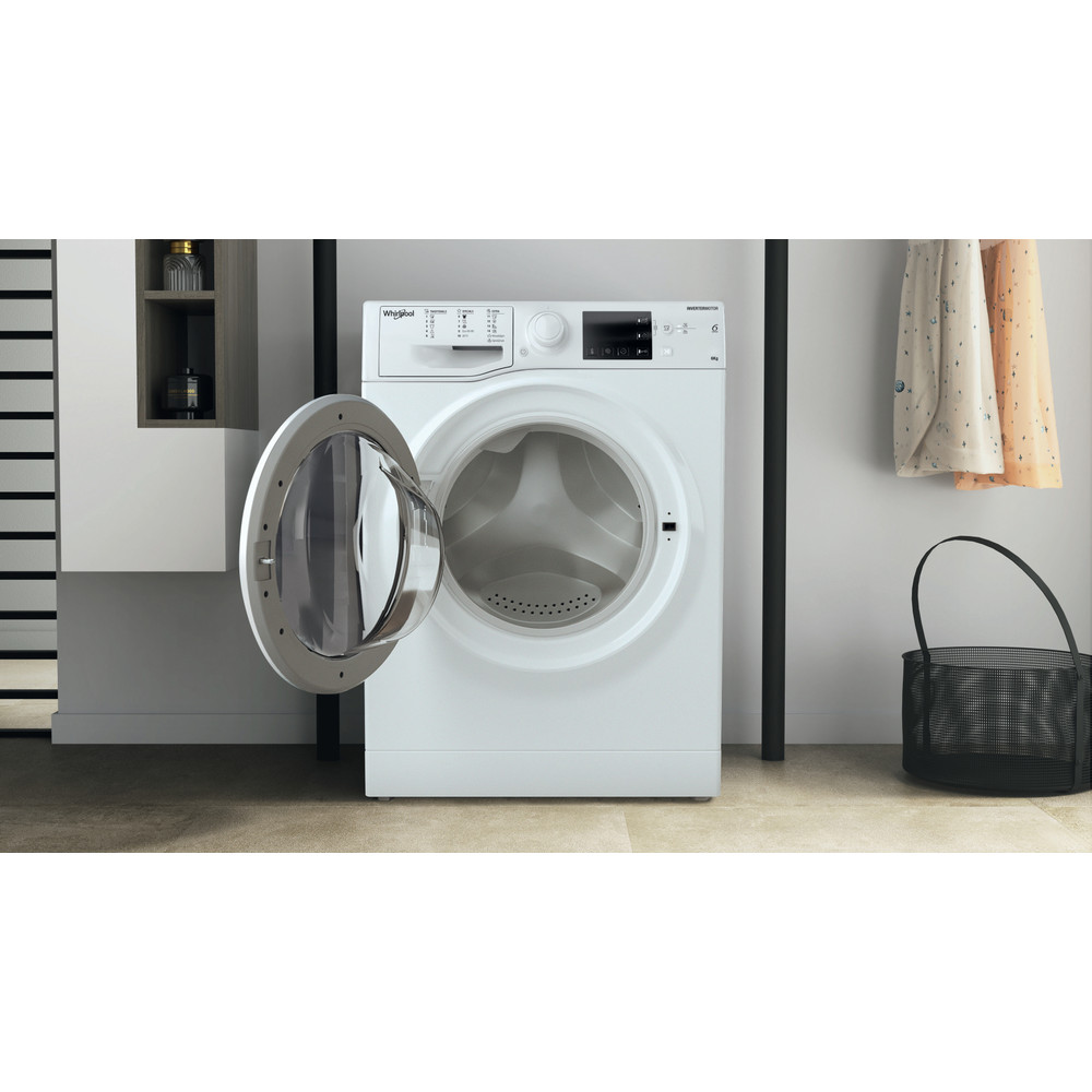 Whirlpool Maşină de spălat rufe Independent WRBSB 6249 W EU Alb Încărcare frontală C Lifestyle frontal open