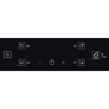 Whirlpool Kookplaat WS Q2760 BF Zwart Induction vitroceramic Control panel