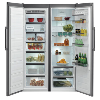 Whirlpool Frigorífico Livre Instalação SW8 AM2 D XR 2 Optic Inox Perspective open