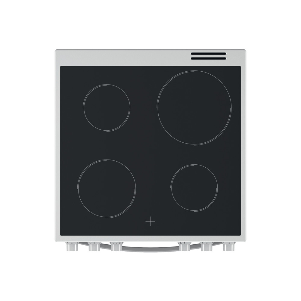 Indesit Cucina con forno a doppia cavità IS67V8CHW/E Bianco Elettrico Frontal top down
