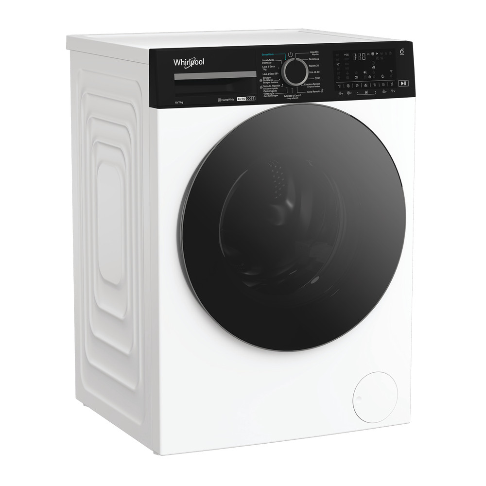 Whirlpool Máquina de lavar e secar roupa Livre Instalação WPD 0736W ADS SPT Branco Carga Frontal Perspective
