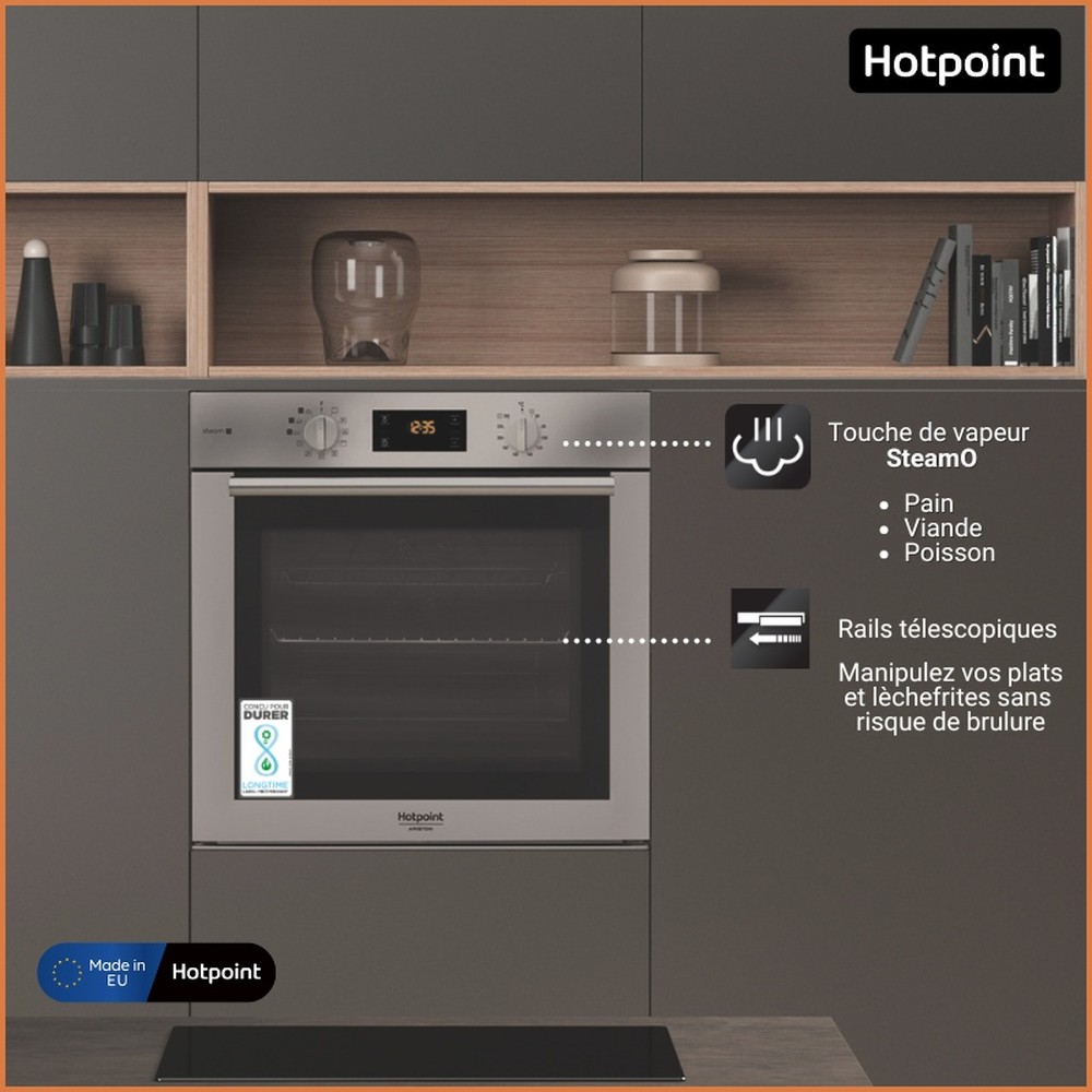 Hotpoint_Ariston Fornos Encastre FA4S 841 P IX HA Elétrico A+ Lifestyle detail
