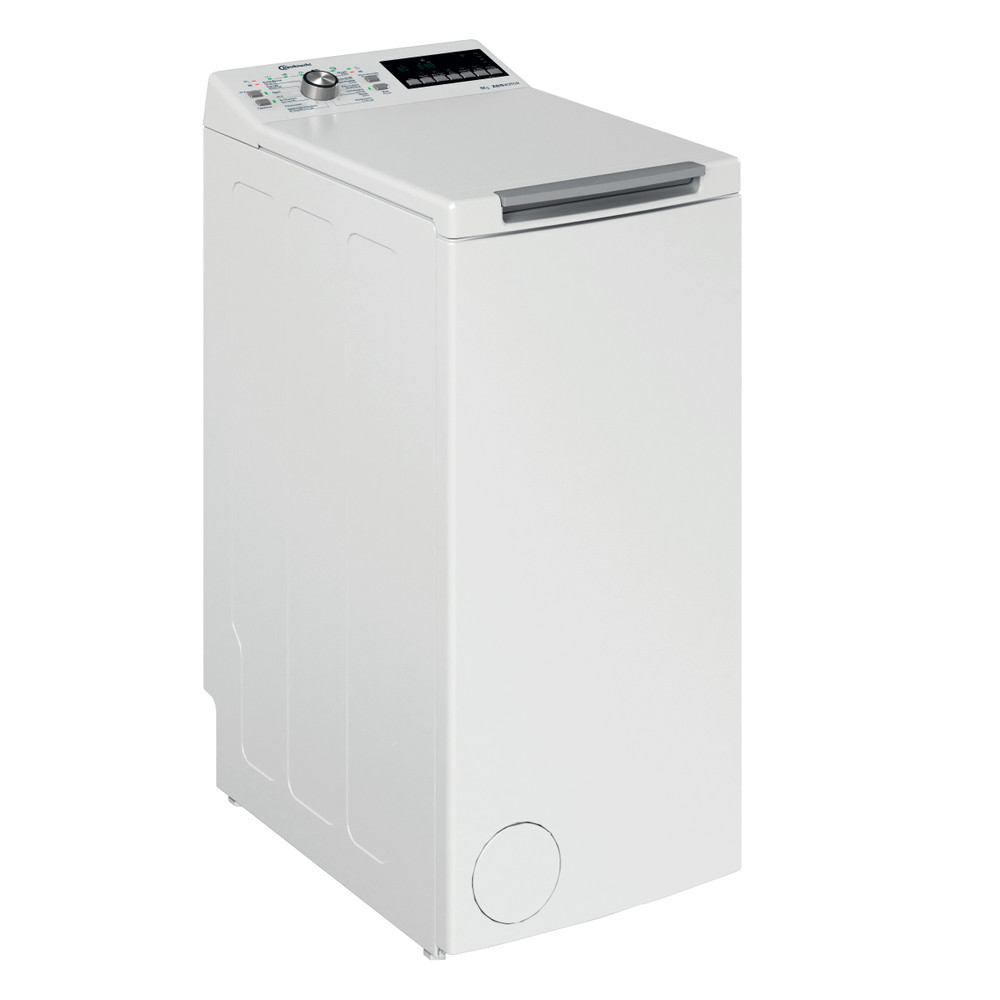 Bauknecht Lavabiancheria Apparecchio a posa libera WTCH 6ZB CH N Bianco Toplader B Perspective