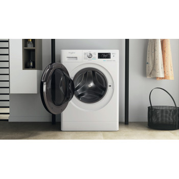 Whirlpool Mosó-szárító Szabadonálló FFWDB 864349 BV EE Fehér Elöltöltős Lifestyle frontal open