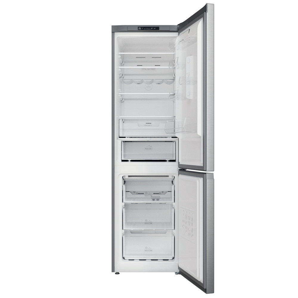 Bauknecht Køleskab/fryser kombination Fritstående KGN 20E2IN Saturn Steel 2 doors Frontal open