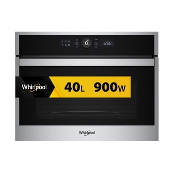 Whirlpool Mikrovågsugn Inbyggda WMW47HMX Stainless steel Elektronisk 40 MW-kombi 900 Frontal