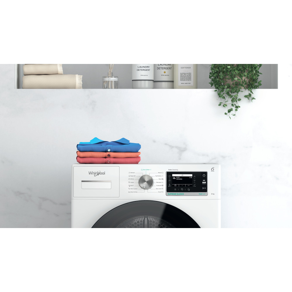 Whirlpool Sušička W7 D84WB EE Bílá Program