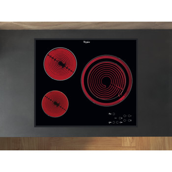 Whirlpool Encimera AKT 807/BF Negro Radiant vitroceramic Lifestyle frontal