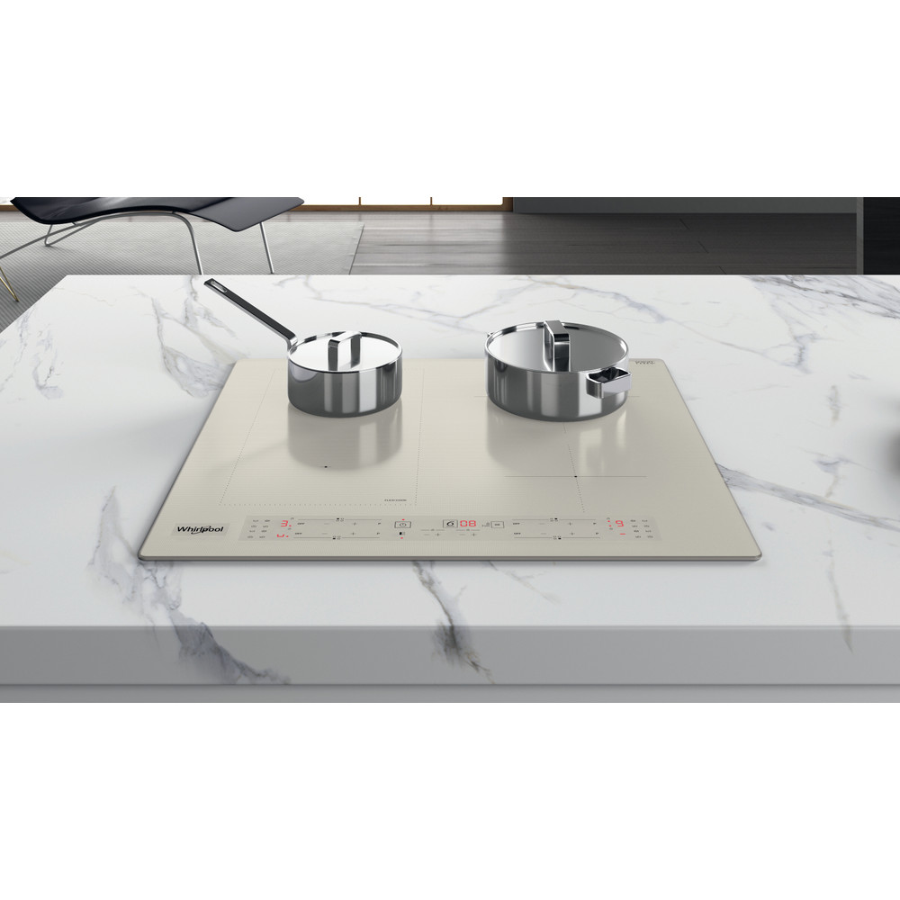 Whirlpool Plită WL B6860 NE/S Silver Dawn Induction vitroceramic Lifestyle frontal top down
