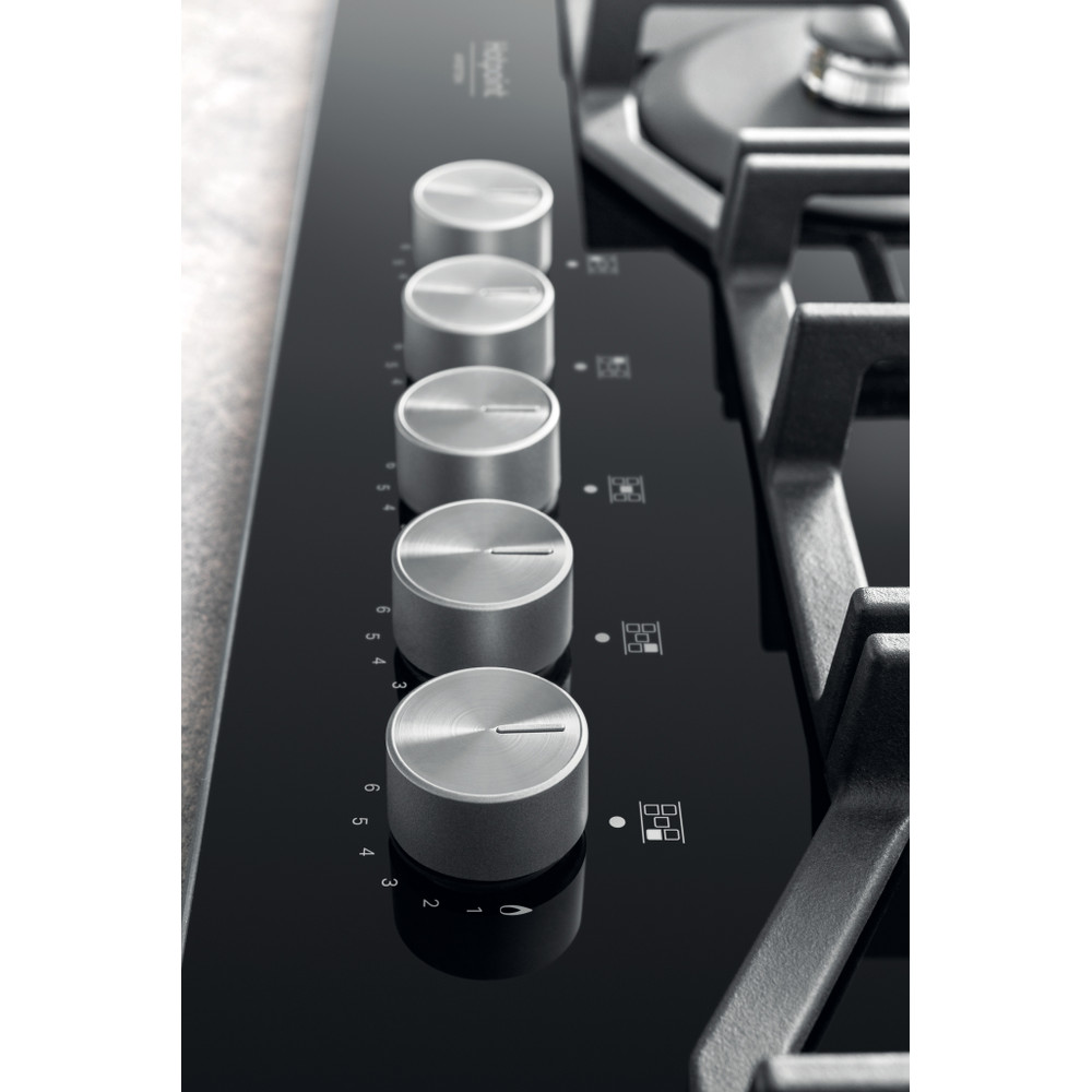 Hotpoint_Ariston Placa HAGS 72F/BK Preto Gás Lifestyle control panel