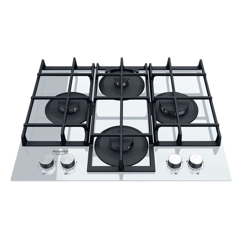 Hotpoint_Ariston Plită HAGS 61F/WH Alb Gaz Frontal top down