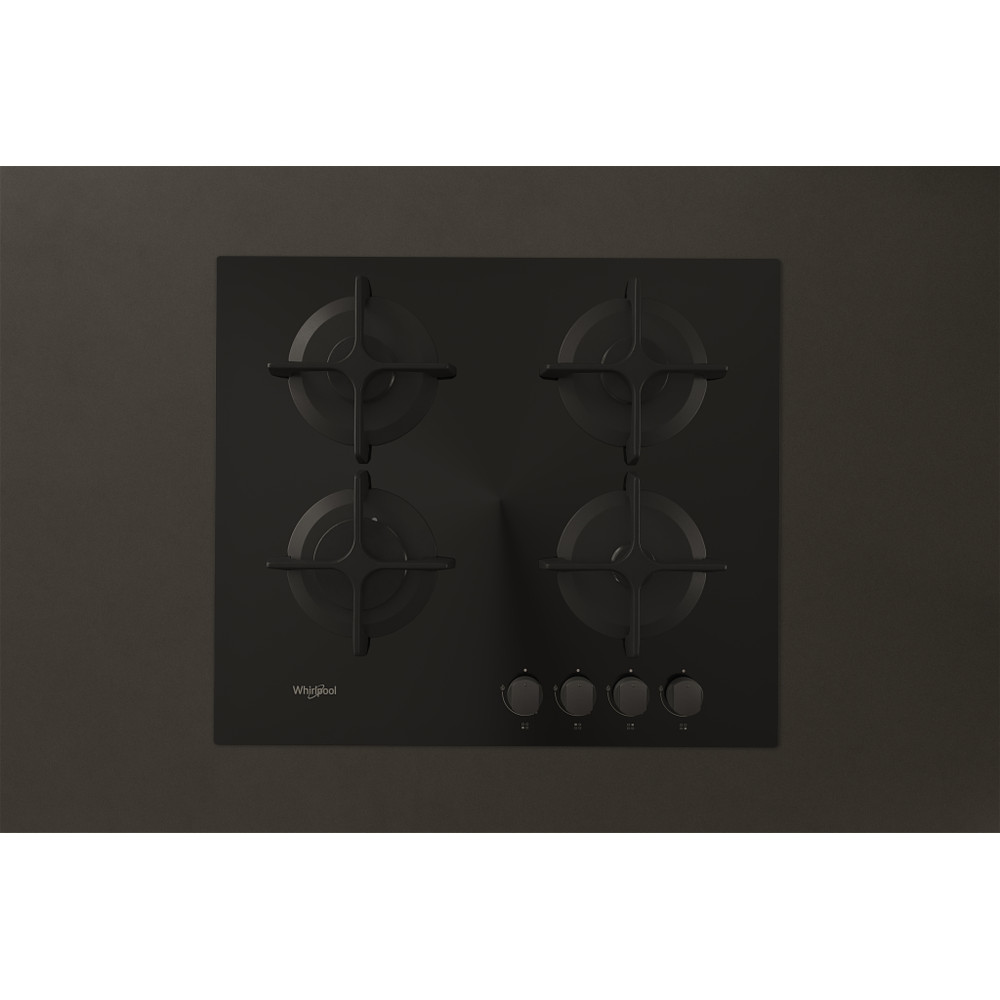 Whirlpool Kookplaat GOB 616/NB NL Zwart Gas Lifestyle frontal