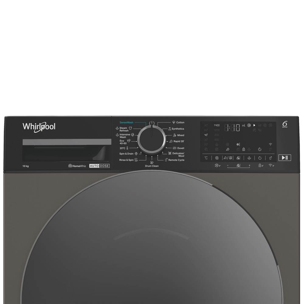 Whirlpool Mosógép Szabadonálló WPM 011G ADS EE Manhattan Grey Elöltöltős A Control panel