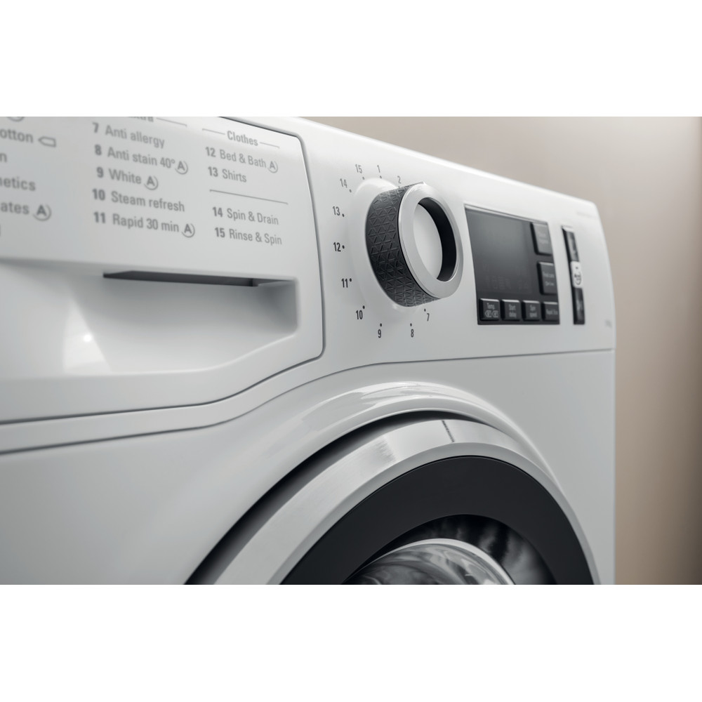 Ariston Washing machine Free-standing NLM11 946 SC A 60hz Silver Front loader A+++ Lifestyle control panel