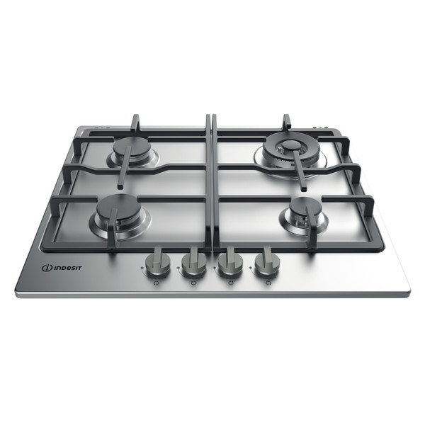 Indesit HOB THP 641 W/IX/I EE Inox GAS Frontal top down