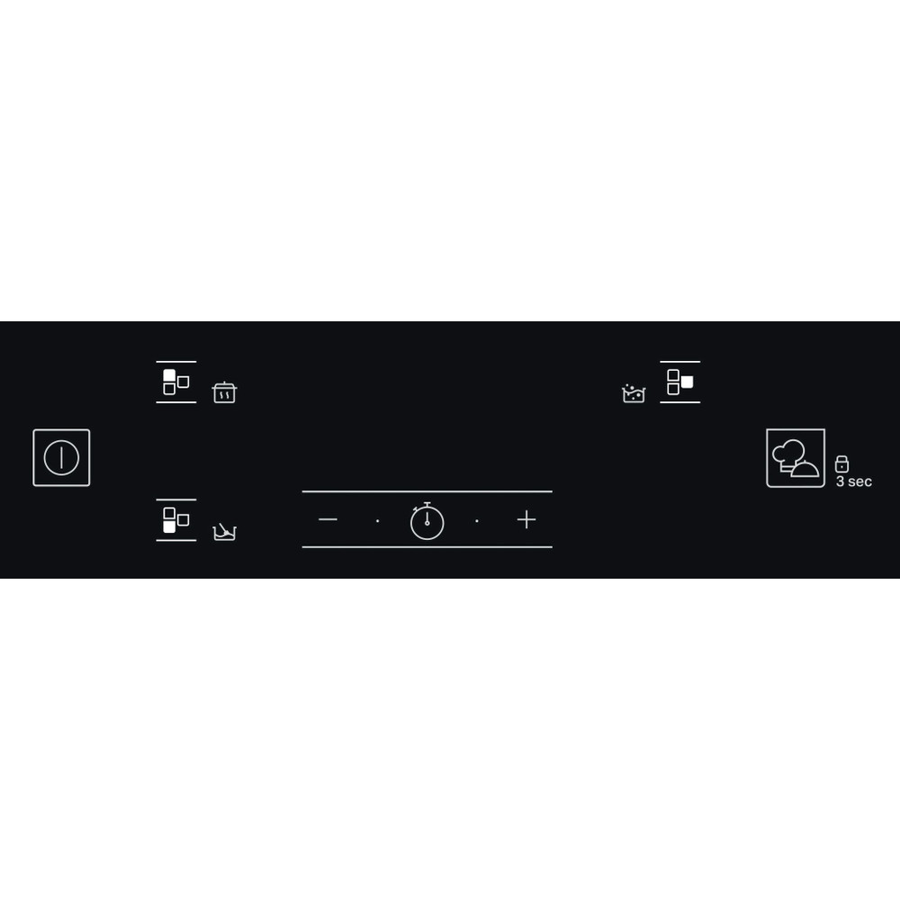 Hotpoint_Ariston Table de cuisson HQ 5360S NE Noir Induction vitroceramic Control panel