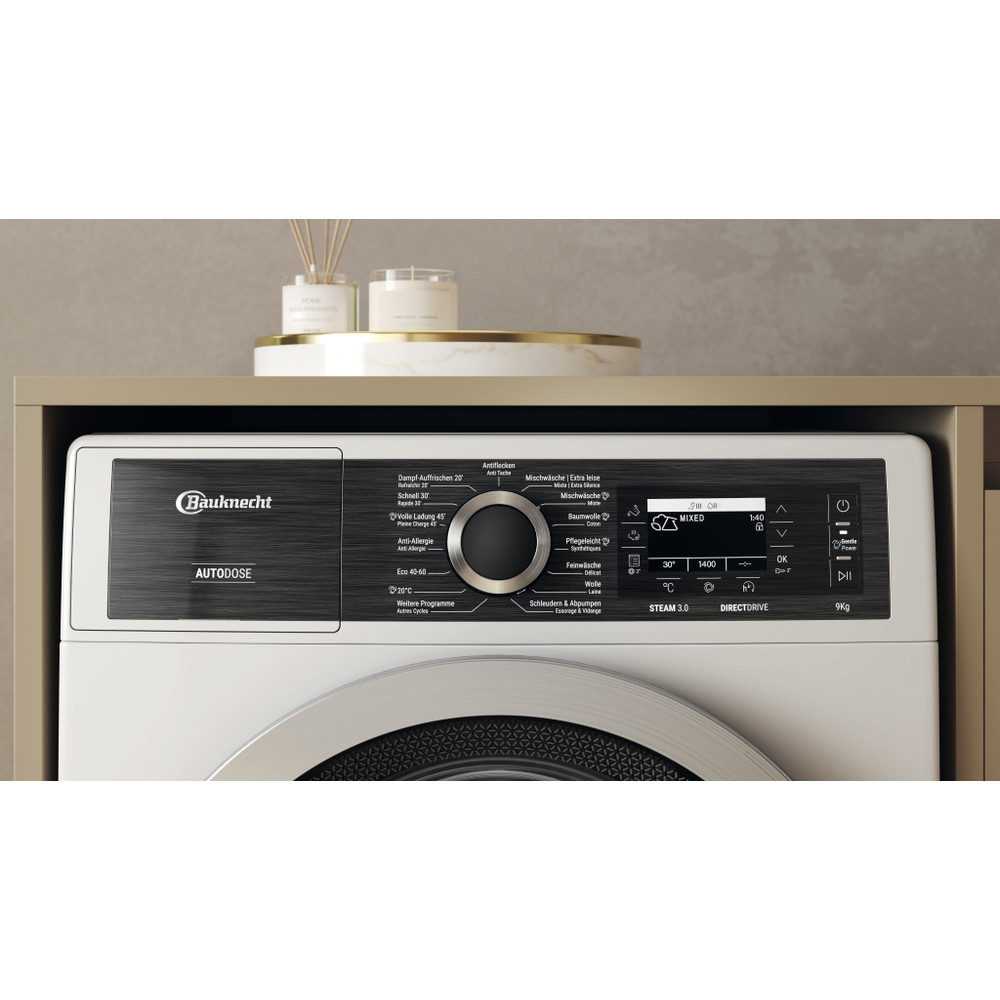 Bauknecht Lavabiancheria Apparecchio a posa libera B8 99AD SILENCE CH Bianco Caricatori frontali A Control panel