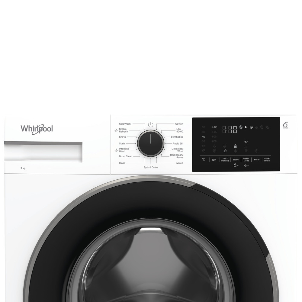 Whirlpool Tvättmaskin Fristående WSPM 96WB EE White Front loader A Control panel