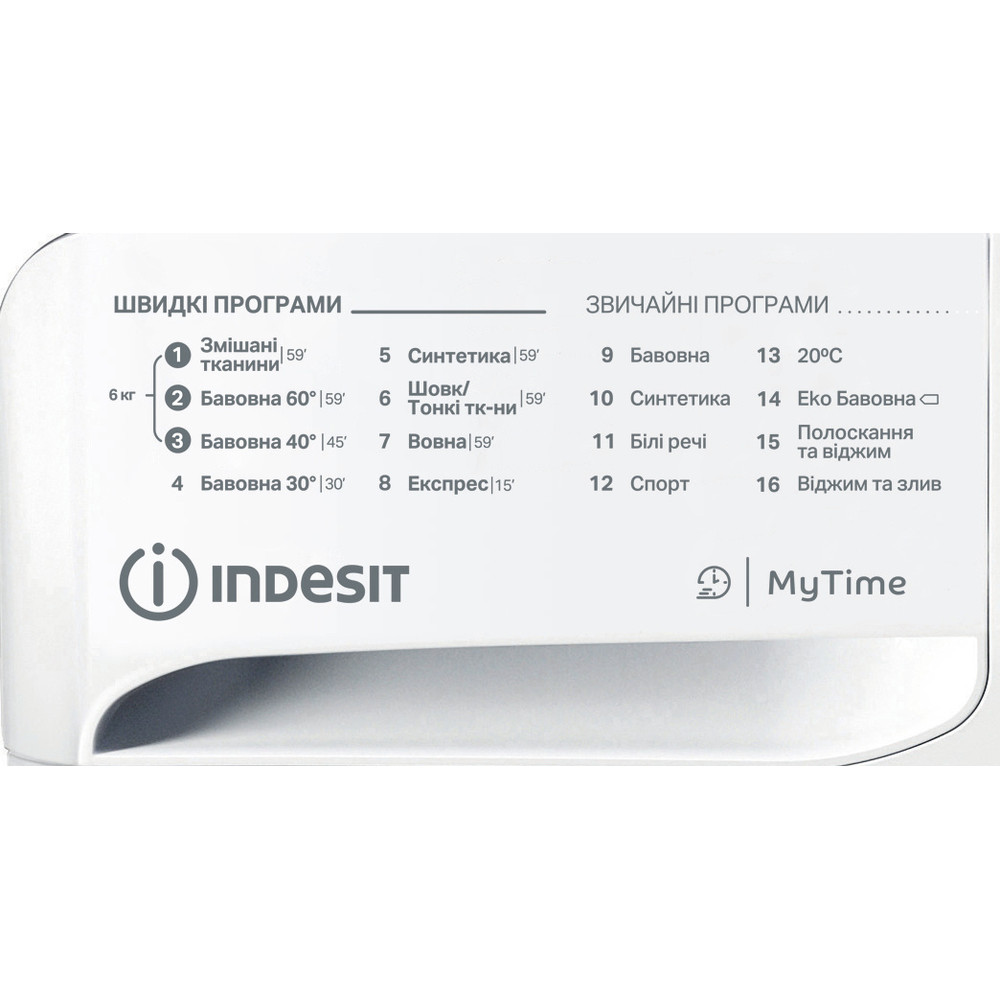 Indesit Стиральная машина Отдельно стоящий OMTWSE 61051 WK UA Белый Front loader A+++ Program