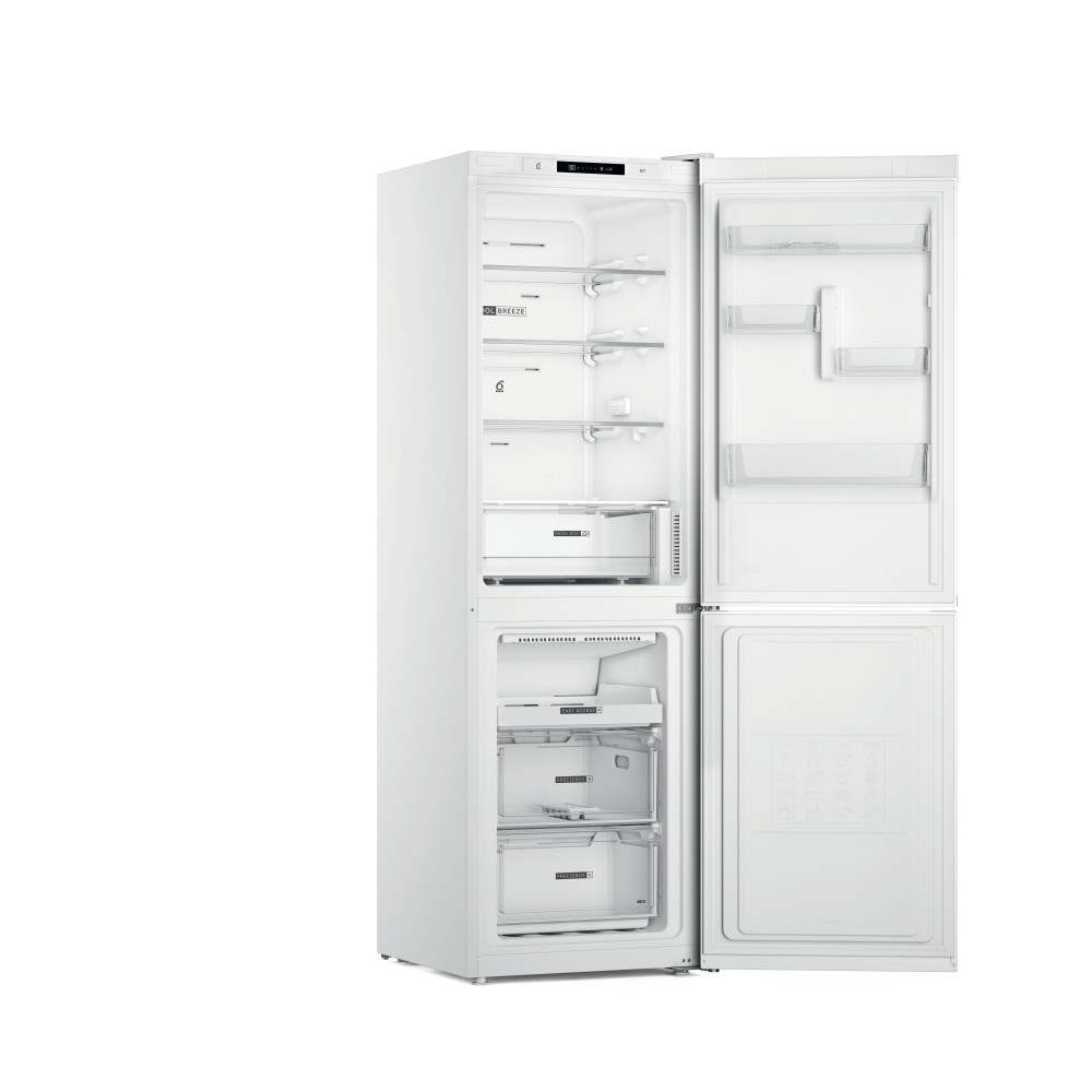 Whirlpool Kombinirani hladnjak Samostojeći W7X 81I W Bijela 2 doors Perspective open