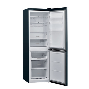 Whirlpool Hűtő/fagyasztó kombináció Szabadonálló W7 821O K Fekete 2 doors Perspective open