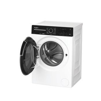 Whirlpool Lave-linge Pose-libre WPM 87W ADS BE Blanc Frontal A Perspective open