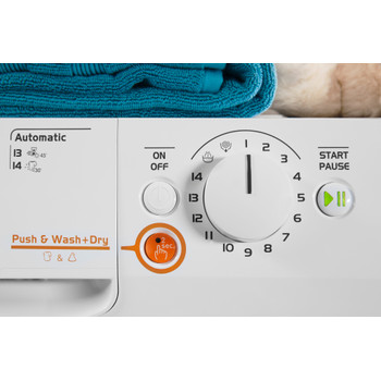 Indesit Пералня със сушилня Свободностоящи XWDE 861480X W EU Бял Предно зареждане Control panel