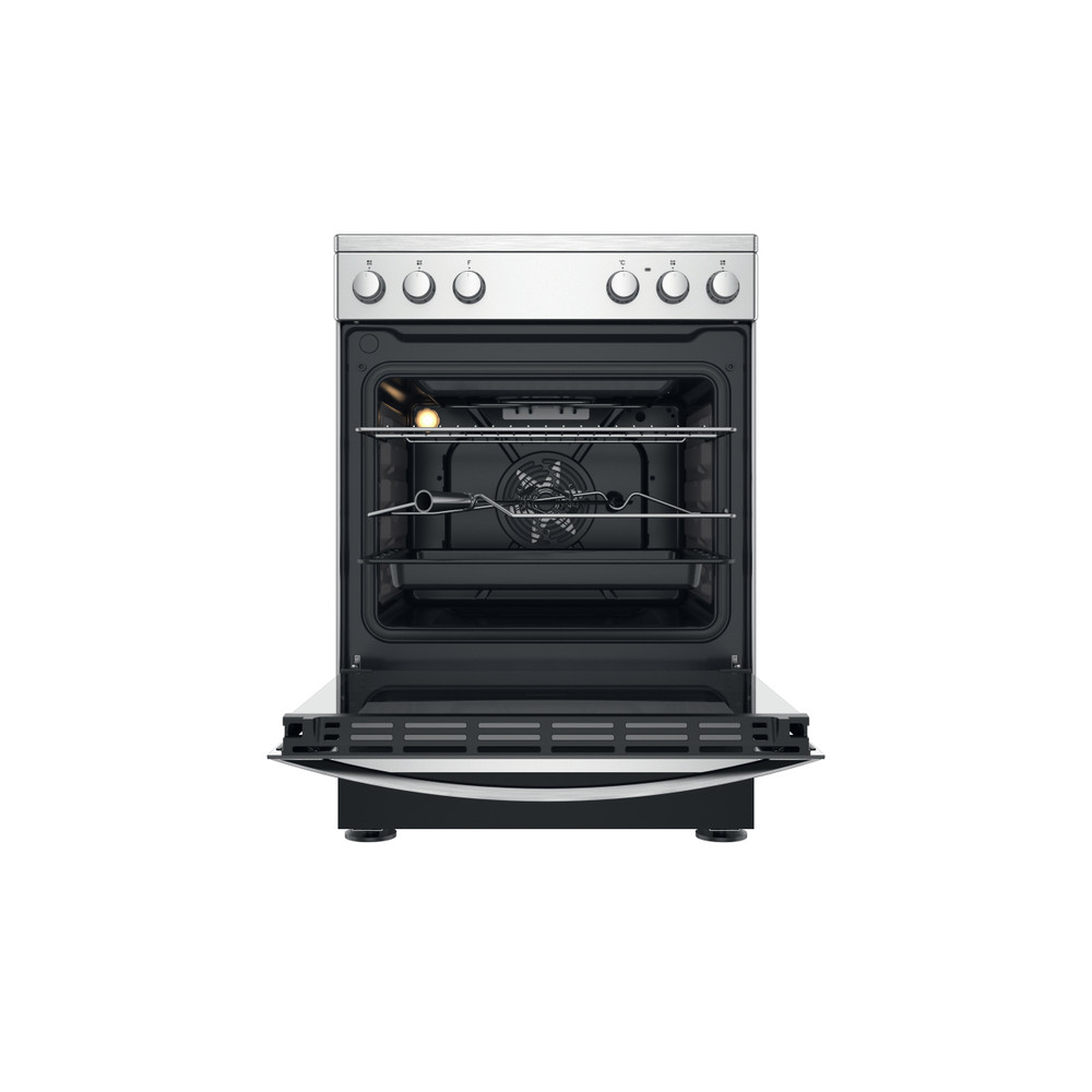 Indesit Κουζίνα IS67V5KCX/E Inox Electrical Frontal open